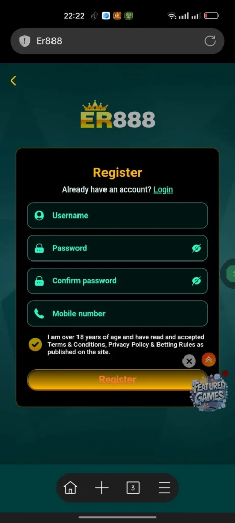 ER888 Register